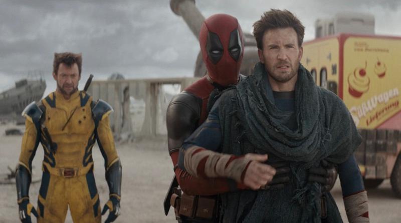 Hugh Jackman as Wolverine, Ryan Reynolds as Deadpool, and Chris Evans as Johnny Storm in Deadpool & Wolverine