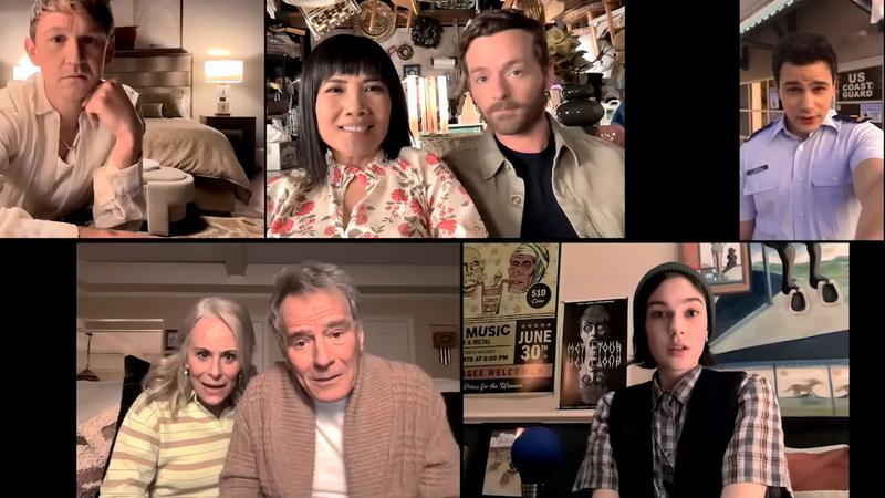 Malcolm's family on Zoom.