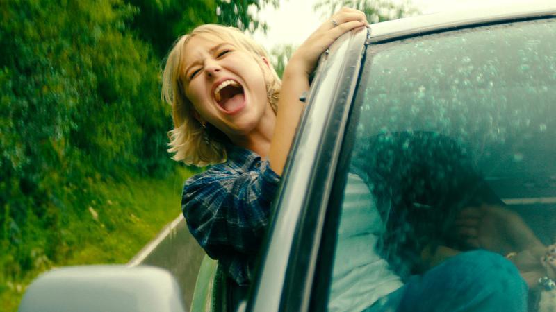 Leila screaming outside of a car window.