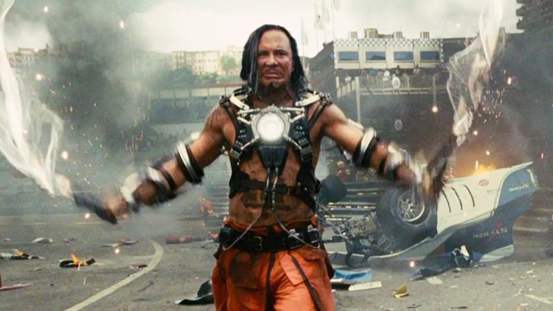 Mickey Rourke as Whiplash in Iron Man 2.