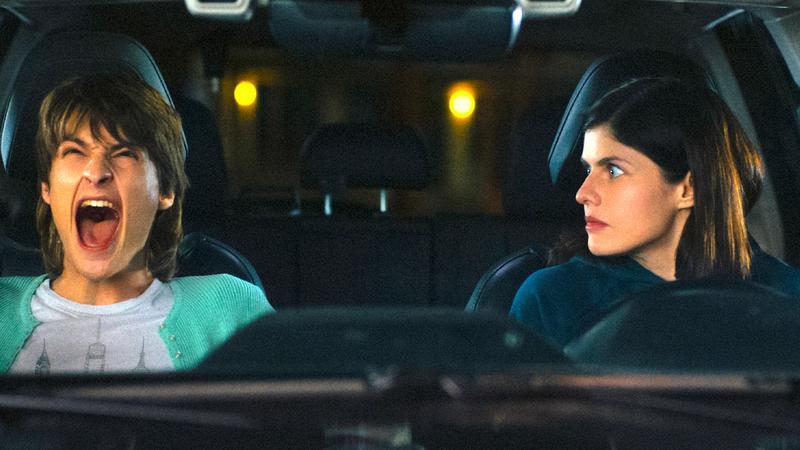 Ben and Hannah yelling in the car