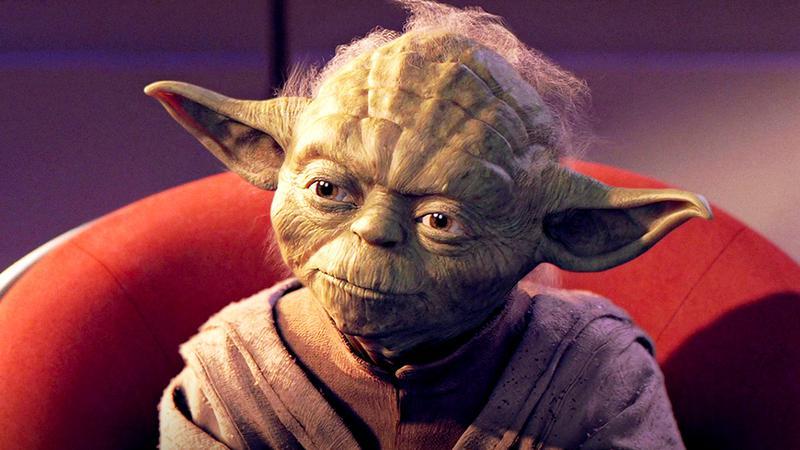 Yoda in the Jedi chambers in Star Wars: Episode III