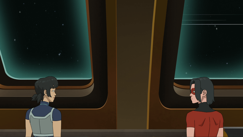 Zoe and Oliver looking at each other in Invincible series.