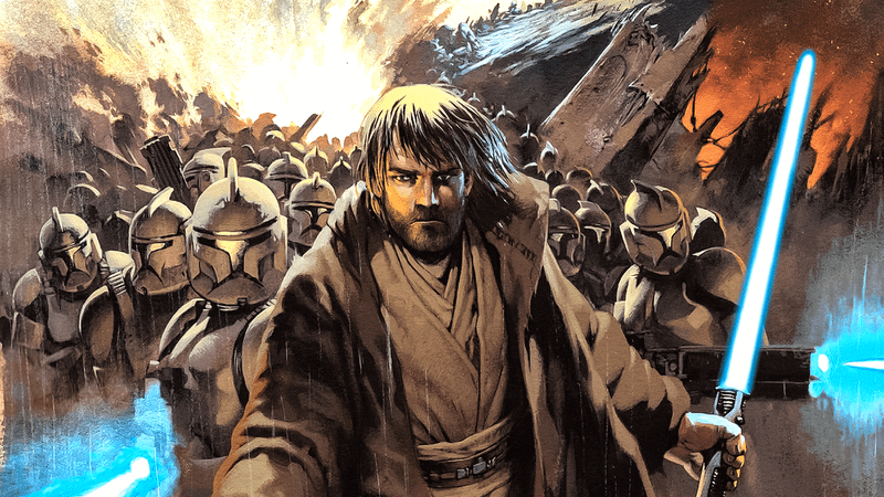 Obi-Wan Kenobi and a legion of clone troopers.