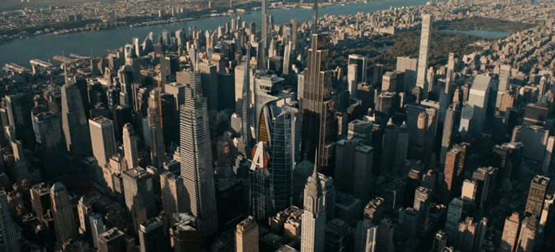 New Avengers Tower in Avengers: Doomsday trailer.