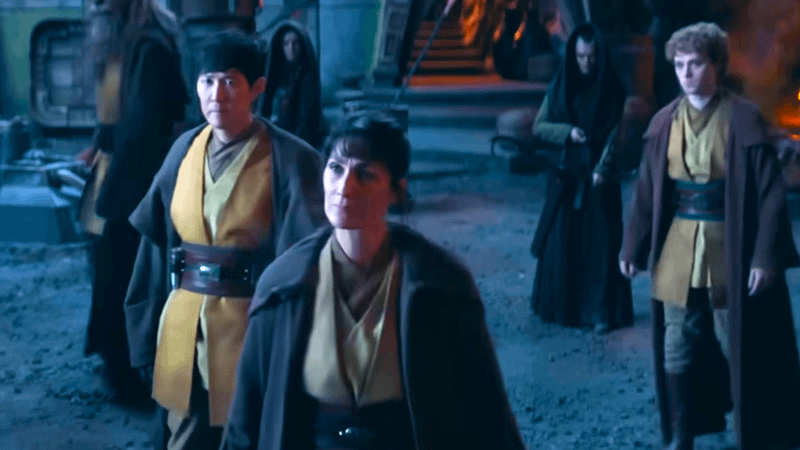 Lee Jung-jae and Carrie-Anne Moss in The Acolyte.