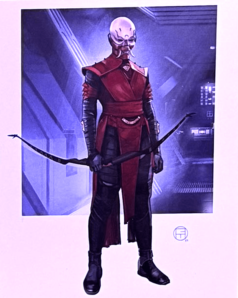 Nightsister looks scary in her red face mask and robes.