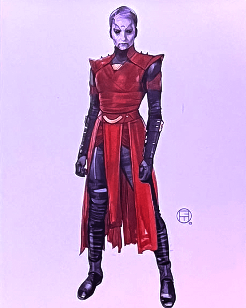 Ahsoka concept art shows Nightsister in red robes.