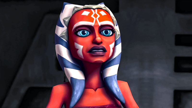Ahsoka Tano as a young Padawan in Clone Wars Season 1.