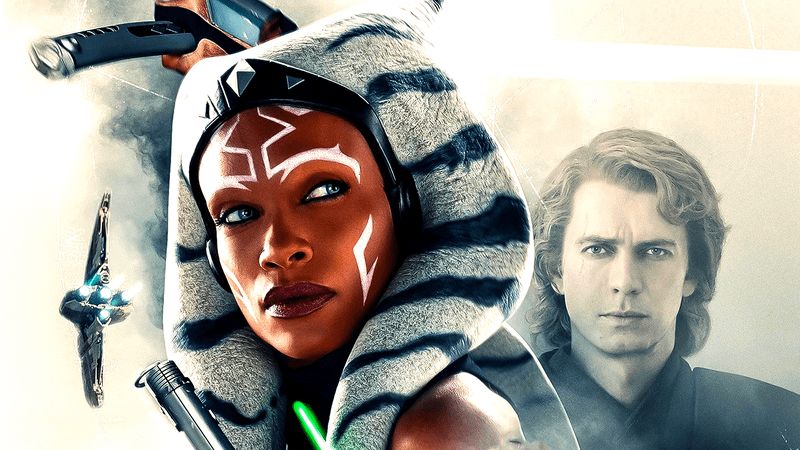 Rosario Dawson as Ahsoka and Hayden Christensen as Anakin