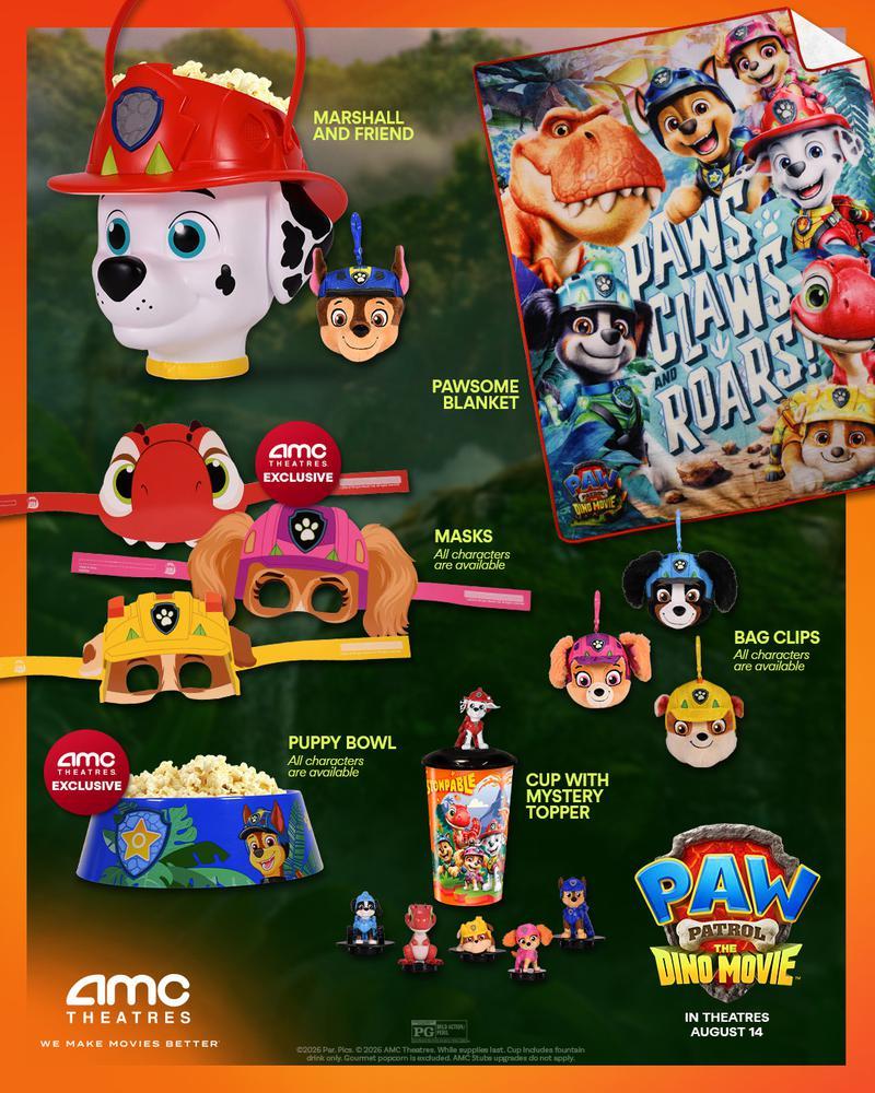 Paw Patrol popcorn buckets.