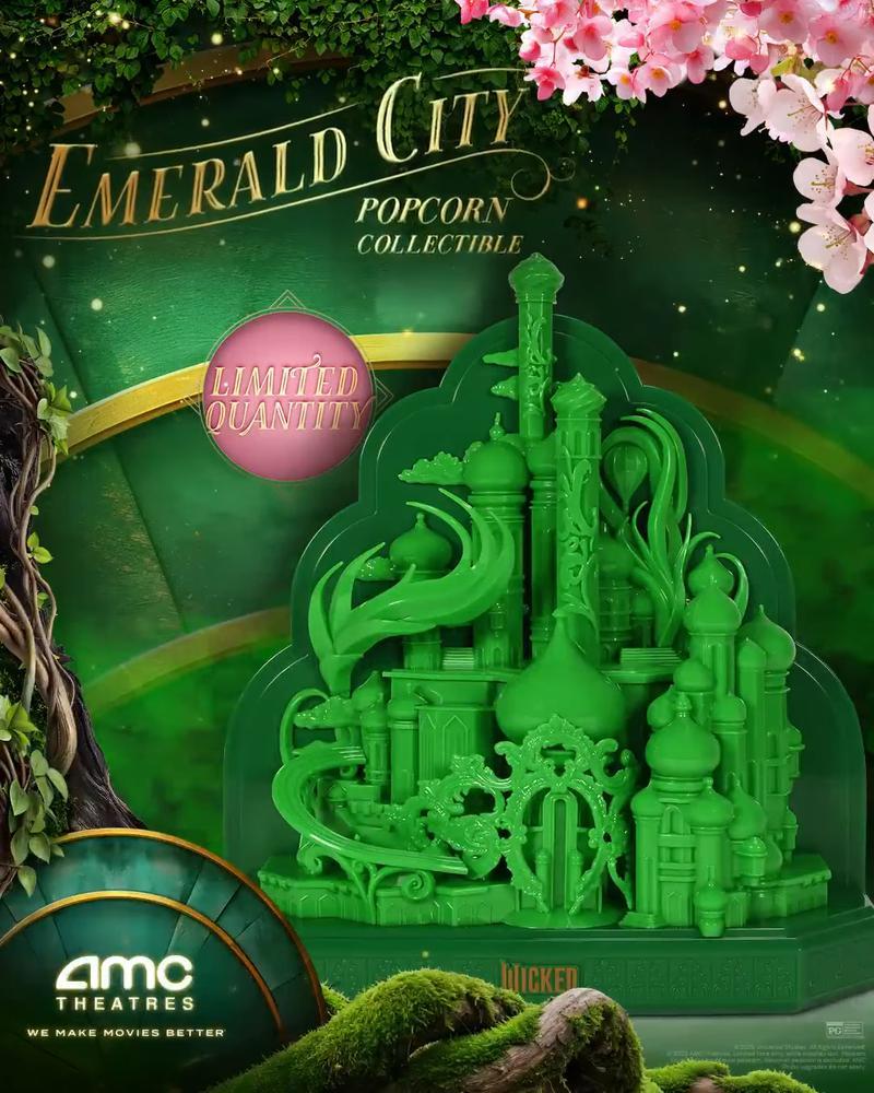 Wicked For Good, Emerald City Popcorn Bucket Front
