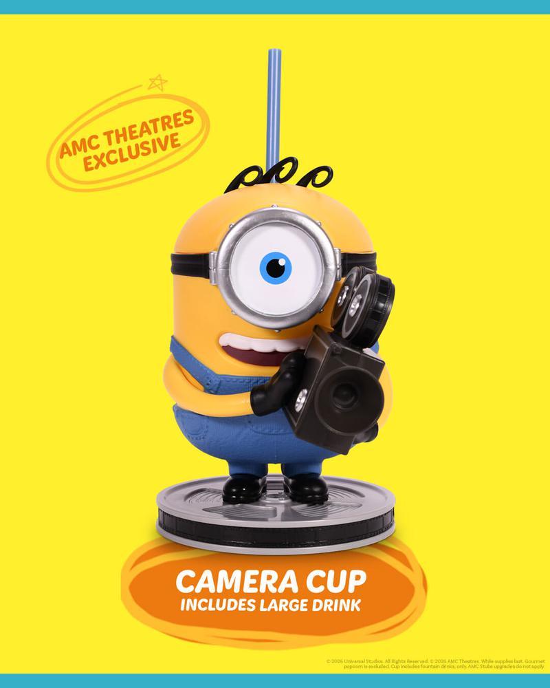 Camera Cup drink topper for 'Minions & Monsters.'