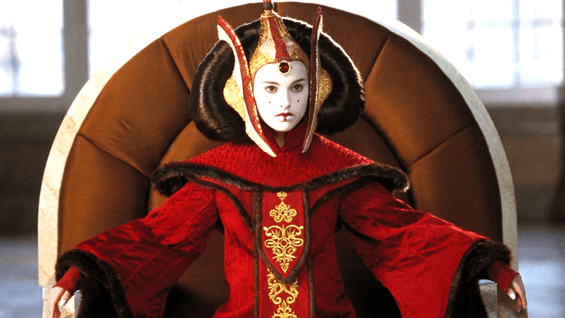 Natalie Portman as Queen Amidala in The Phantom Menace.