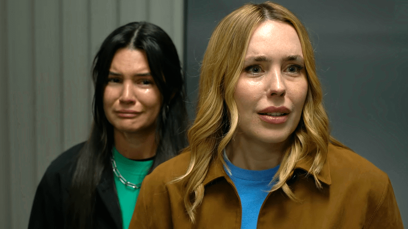 Maisie and Amy in The Body in the Locker.