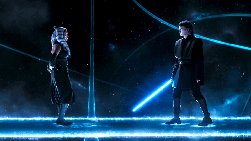 Anakin and Ahsoka in World Between Worlds.