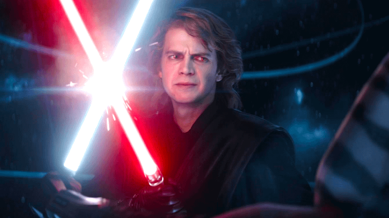 Anakin Skywalker in the World Between Worlds fighting Ahsoka.