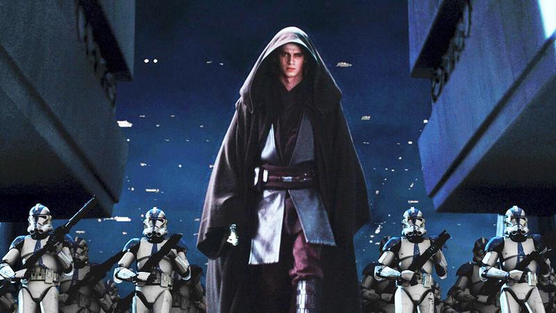 Anakin Skywalker marching on the Jedi Temple with the 501st behind him.
