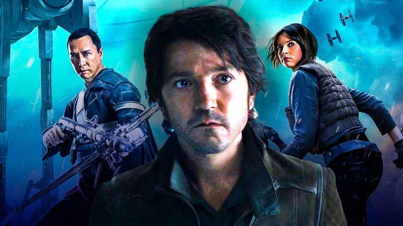 Donnie Yen, Diego Luna as Cassian Andor, Felicity Jones as Jyn Erso