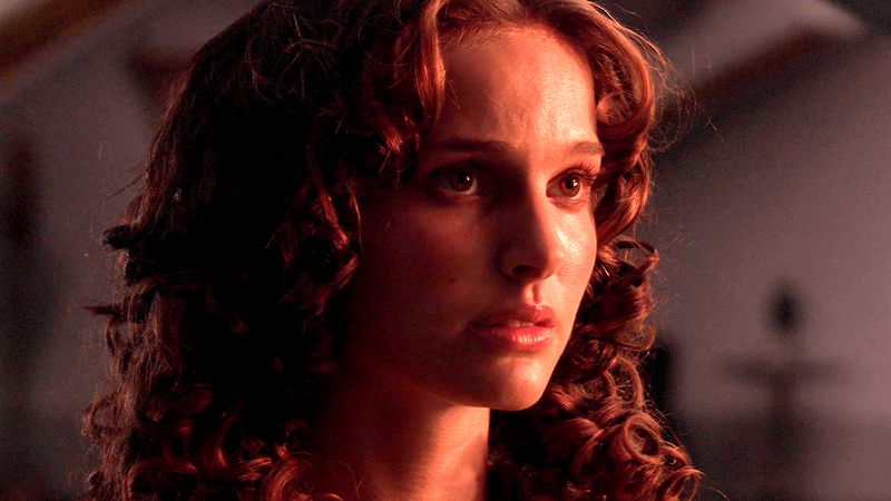 Natalie Portman as Padme looking at Anakin in Revenge of the Sith