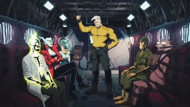 Rick Flag alongside numerous Creature Commandos characters.