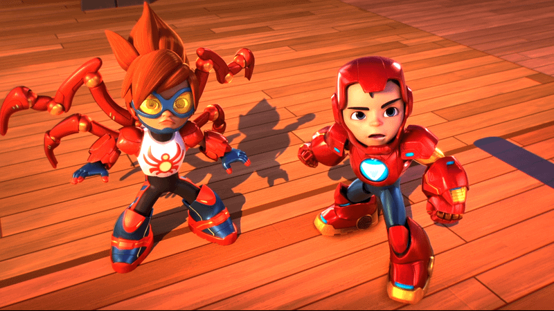 Anya Corazon and Iron Man in Iron Man and his Awesome Friends