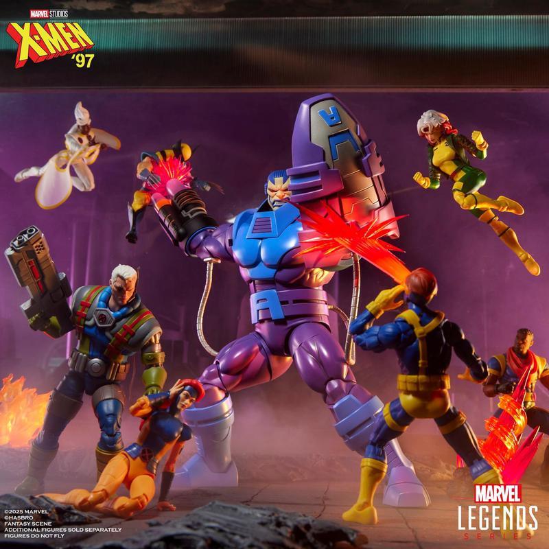 Marvel Legends Apocalypse figure fighting X-Men '97 figures