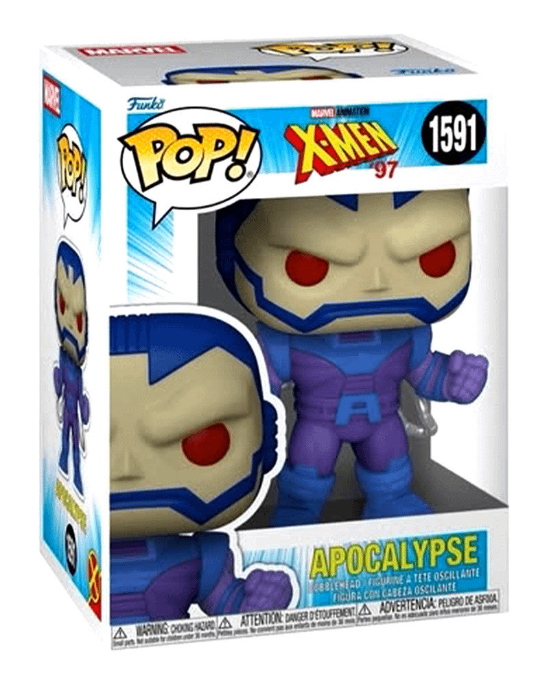 Apocalypse Funko bobblehead in its  box package.