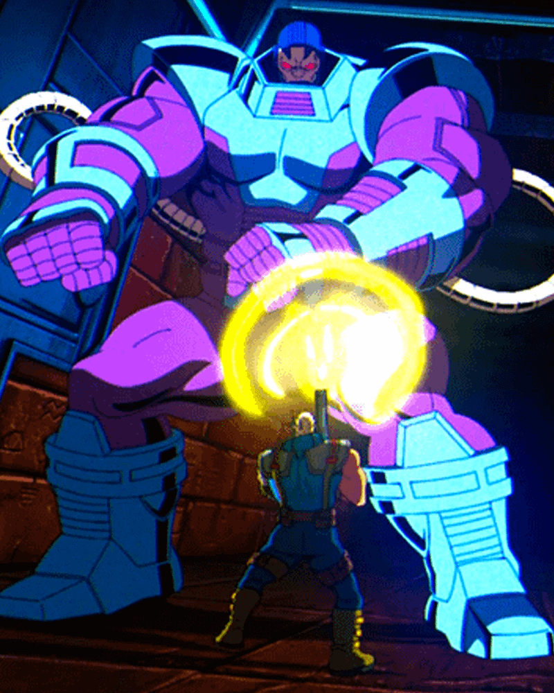 Apocalypse battling Cable in X-Men 97.