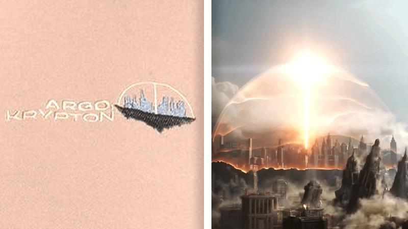 Argo, Krypton design from 'Supergirl' merch, Krypton from 'Supergirl.'