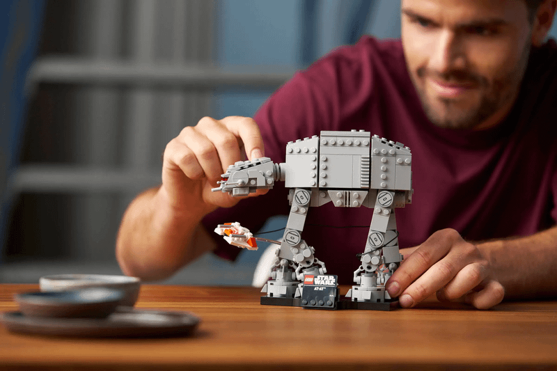 Someone tinkering with the new LEGO AT-AT set