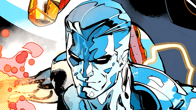 Captain Atom using his powers in DC Comics