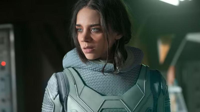 Ghost looking shocked in Ant-Man and the Wasp.