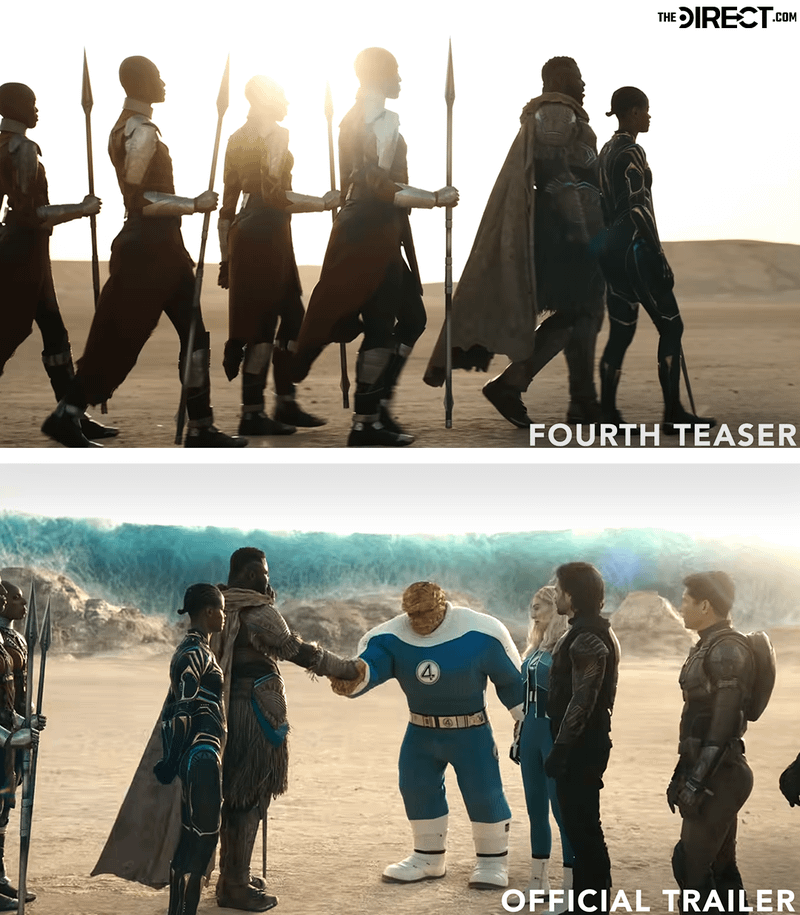 Comparing the approaching Wakandan moments from Doomsday.