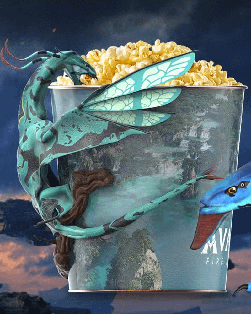 Avatar: Fire and Ash ikran popcorn bucket