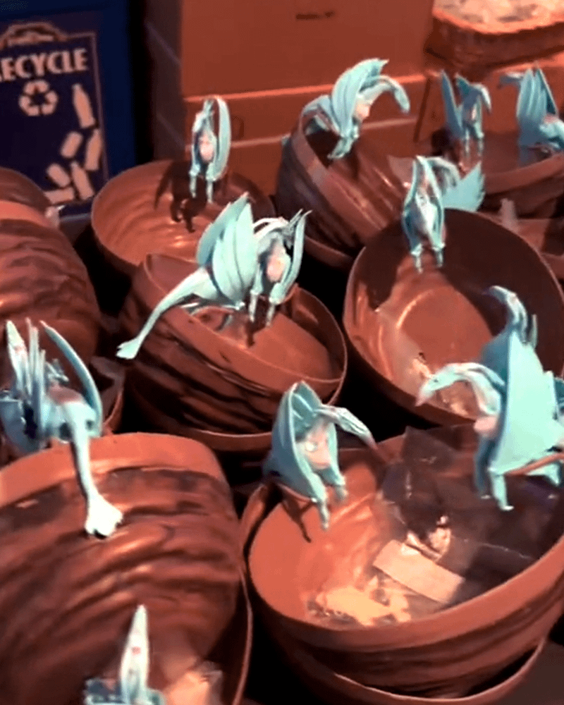 ikran popcorn bucket and drink containers from El Capitan Theatre for Avatar: Fire and Ash