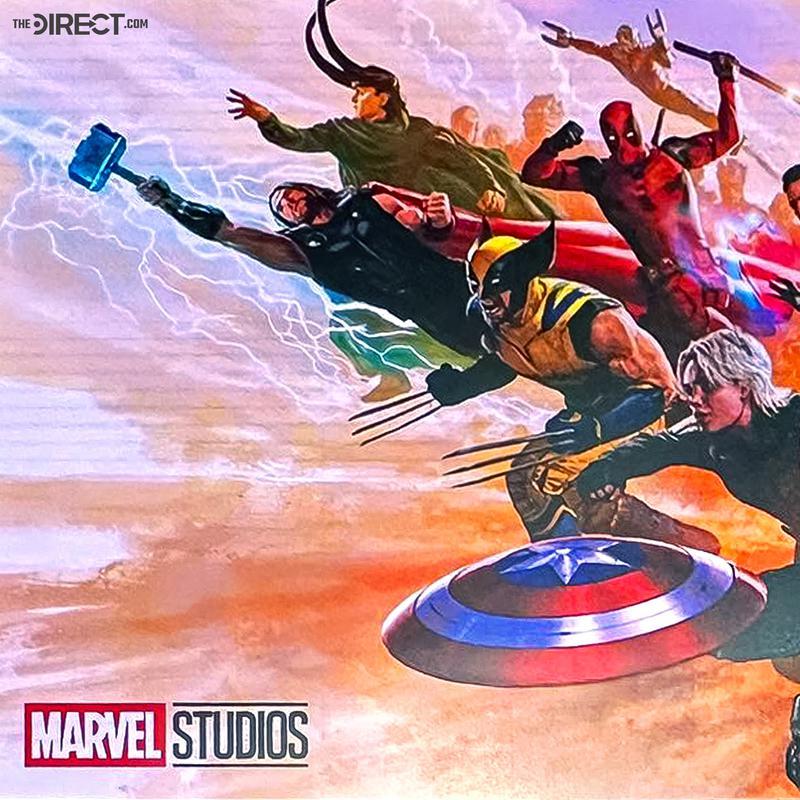 Thor and X-Men characters in Avengers art