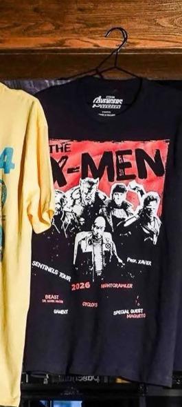 The X-Men featured on a NYCC Avengers: Doomsday shirt.