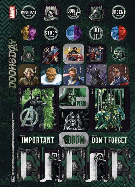 Avengers: Doomsday sticker book.