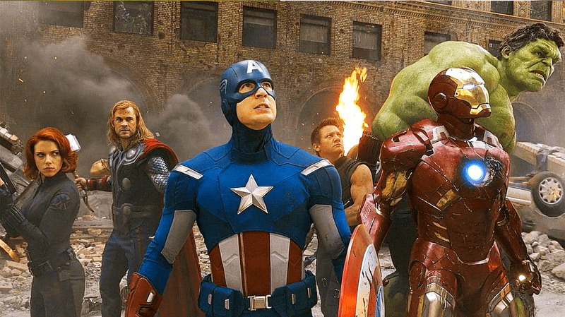 Avengers Posing on Earth 616 in Avengers 2012