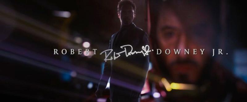 Avengers Endgame, Mid Credits, Robert Downey Jr Signatures