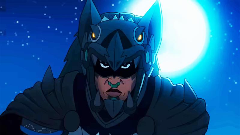 Batman in his armor in Aztec Batman