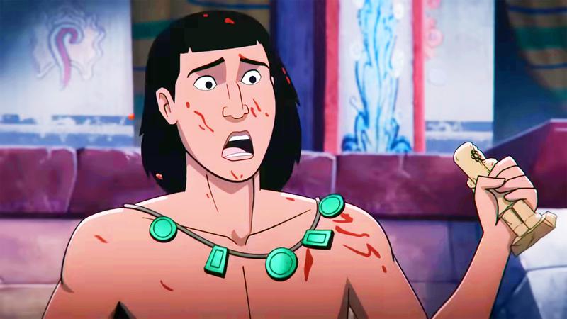 Yohualli with blood on him in Aztec Batman