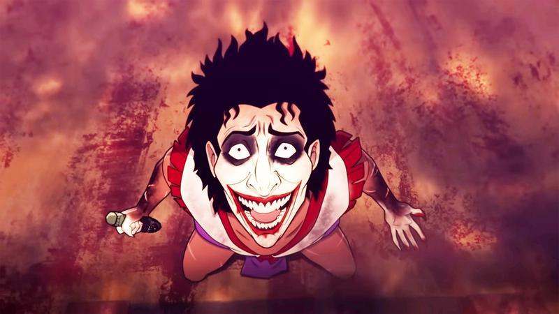 Joker looking to the sky and screaming in Aztec Batman: Clash of Empires