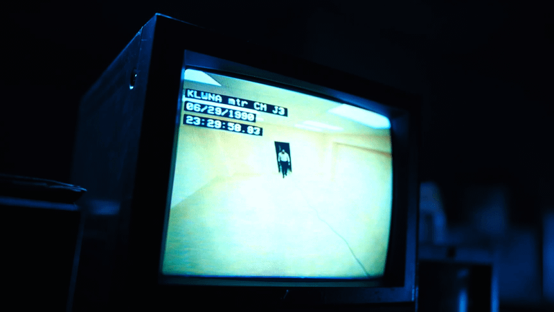 Clark in the Backrooms on television in Backrooms movie.