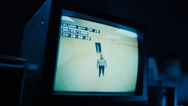 Clark on CCTV in Backrooms Movie.