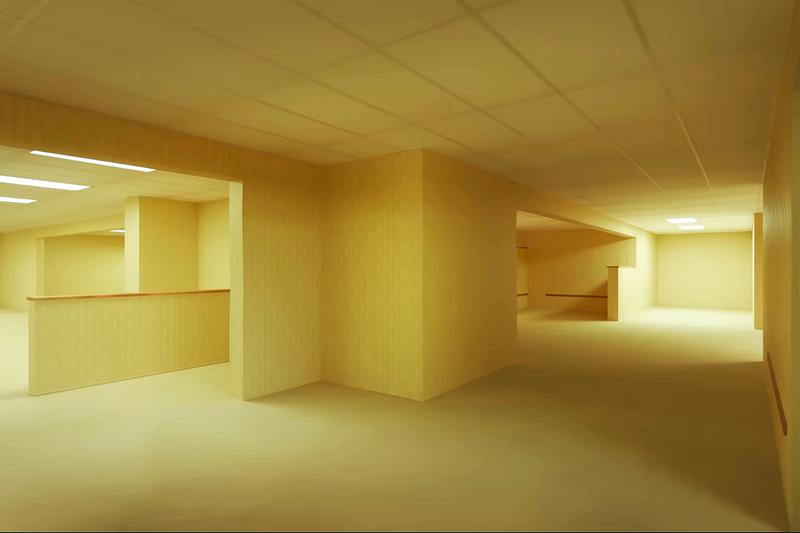 The Backrooms A24 teaser trailer yellow room.