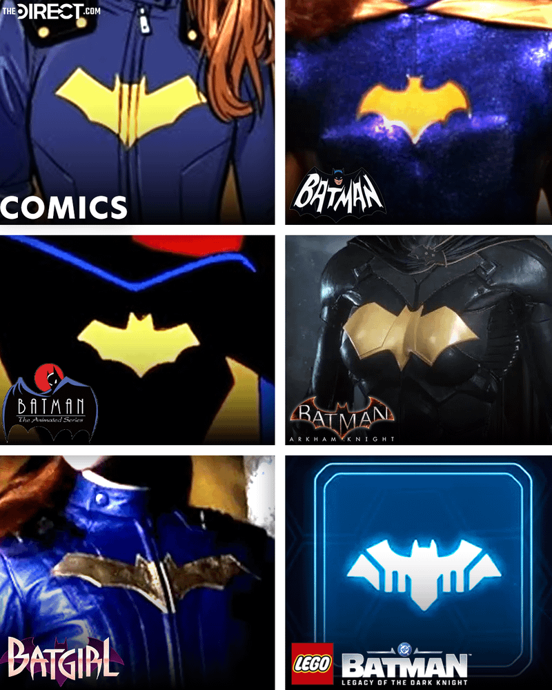 A wide array of Batgirl logos.
