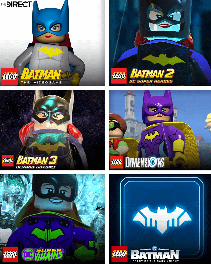 Past Lego Batgirl logos compared to the new one.