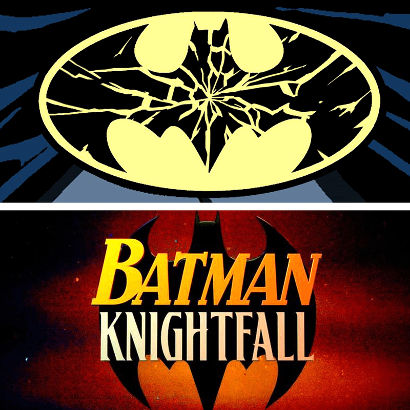 Comparison of Batman logos.